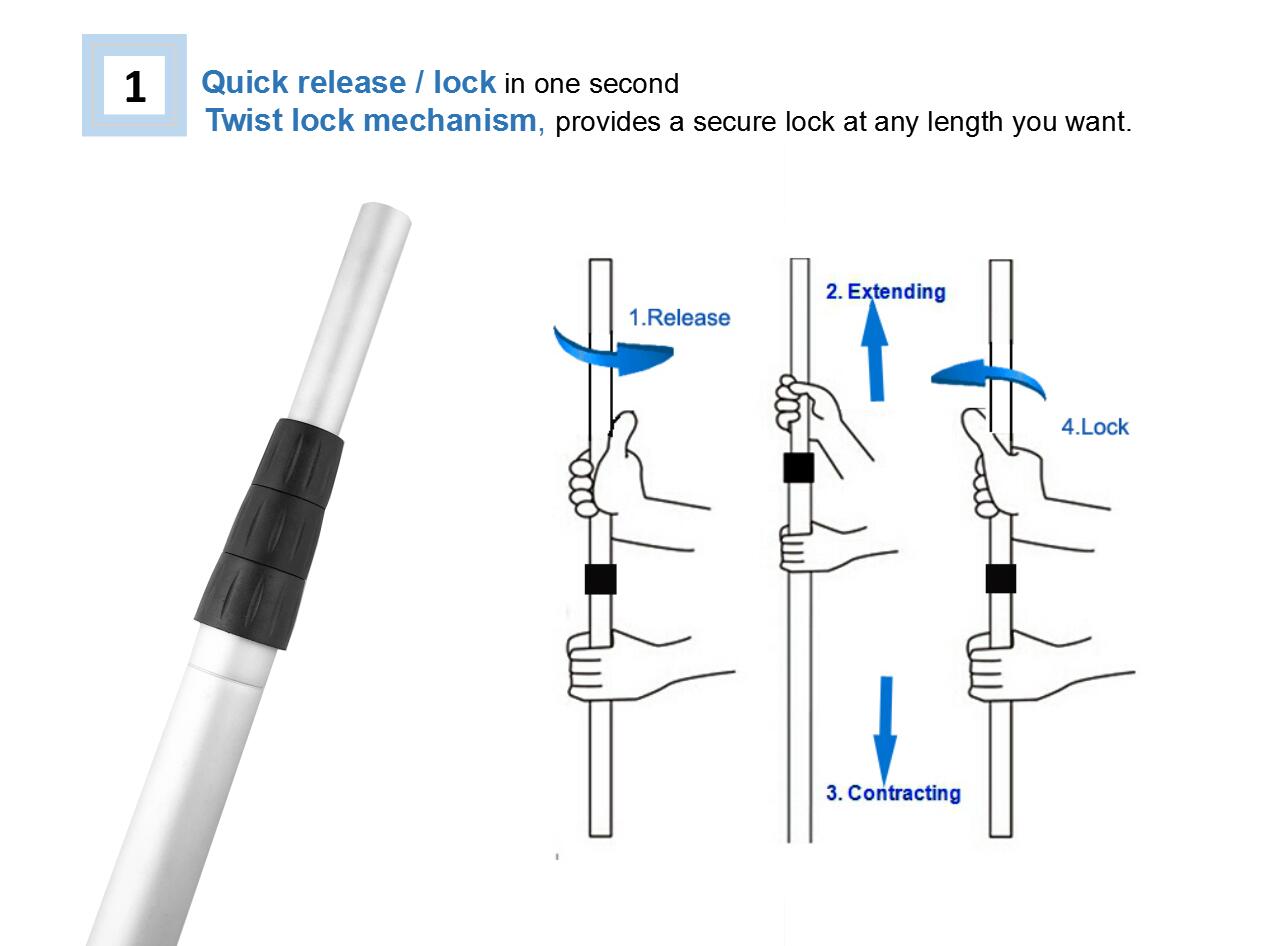 2 Meter Window Cleaning Equipment Telepole